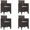 Image de vidaXL Chaises de Jardin Poly Rattan Marron
