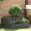 Image de vidaXL Cache-pot de jardin Noir 80 x 80 x 50 cm Acier laminé à froid
