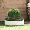 Image de vidaXL Anneau de jardinière Blanc 80 x 80 x 20 cm Acier laminé à froid