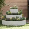 Image de vidaXL Cache-pot de jardin Argent 90 x 90 x 20 cm Acier inoxydable