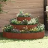 Image de vidaXL Cache-pot de jardin Rouillé 120 x 120 x 20 cm Acier patiné