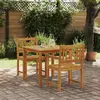 Image de vidaXL Ensemble de salle à manger pour jardin 3 pcs Marron