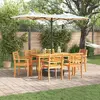 Image de vidaXL Ensemble de salle à manger pour jardin 7 pcs Marron