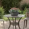 Image de vidaXL Cache-pot de jardin Noir 35 x 35 x 15 cm Acier laminé à froid