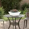 Image de vidaXL Cache-pot de jardin 5 pcs Blanc 40 x 40 x 15 cm