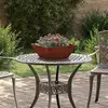 Image de vidaXL Cache-pot de jardin 5 pcs Rouillé 40 x 40 x 15 cm Acier patiné