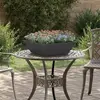Image de vidaXL Cache-pot de jardin 5 pcs Noir 50 x 50 x 15 cm