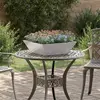 Image de vidaXL Cache-pot de jardin Argent 50 x 50 x 15 cm Acier inoxydable