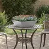 Image de vidaXL Cache-pot de jardin Argent 50 x 50 x 15 cm Acier galvanisé