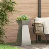 Image de vidaXL Jardinière à pilier Argent 35 x 35 x 73 cm