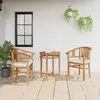 Image de vidaXL Chaise 2 pcs Marron 63 x 58 x 89 cm Bois de teck massif