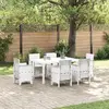 Image de vidaXL Table de Jardin Blanc 150 x 100 x 73 cm polyrotin