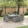 Image de vidaXL Table de Jardin Gris clair 150 x 100 x 73 cm polyrotin