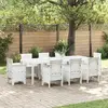Image de vidaXL Table de Jardin Blanc 250 x 100 x 73 cm polyrotin
