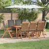 Image de vidaXL Chaise de jardin 8 pcs Marron et gris 57 x 71,5 x 104 cm