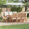 Image de vidaXL Chaise de jardin 8 pcs Marron et blanc 57 x 71,5 x 104 cm
