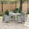 Image de vidaXL Ensemble de salle à manger jardin 5 pièces - Gris