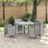 Image de vidaXL Ensemble de Salle à Manger de Jardin - Poly Rotin Gris Clair