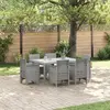 Image de vidaXL Ensemble de salle à manger jardin 7 pièces - Gris clair
