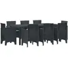 Image de vidaXL Ensemble de salle à manger pour jardin 9 pcs Anthracite
