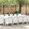 Image de vidaXL Ensemble de salle à manger pour jardin 13 pcs Blanc Poly rotin