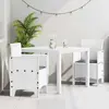 Image de vidaXL Ensemble de salle à manger pour jardin 3 pcs Blanc