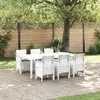 Image de vidaXL Ensemble de salle à manger pour jardin 7 pcs Blanc