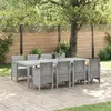 Image de vidaXL Ensemble de salle à manger pour jardin 9 pcs Blanc