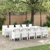 Image de vidaXL Ensemble de salle à manger pour jardin 11 pcs Blanc