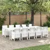 Image de vidaXL Ensemble de salle à manger pour jardin 11 pcs Blanc
