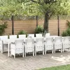 Image de vidaXL Ensemble de salle à manger pour jardin 13 pcs Blanc Rattan Polt