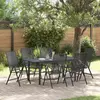 Image de vidaXL Ensemble de salle à manger pour jardin 7 pcs Anthracite