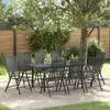 Image de vidaXL Ensemble de salle à manger pour jardin 9 pcs Anthracite