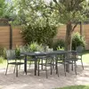 Image de vidaXL Ensemble de salle à manger pour jardin 7 pcs Anthracite