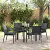 Image de vidaXL Ensemble de salle à manger pour jardin 5 pcs Noir et gris