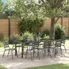 Image de vidaXL Ensemble de salle à manger pour jardin 9 pcs Anthracite