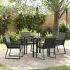 Image de vidaXL Ensemble de salle à manger pour jardin 5 pcs Noir