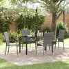 Image de vidaXL Ensemble de salle à manger pour jardin 5 pcs Gris