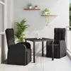 Image de vidaXL Ensemble de salle à manger pour jardin 3 pcs Noir polyrotin