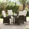 Image de vidaXL Ensemble de salle à manger pour jardin 5 pcs Marron polyrotin
