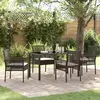Image de vidaXL Ensemble de salle à manger pour jardin 5 pcs Marron polyrotin