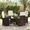 Image de vidaXL Ensemble de salle à manger pour jardin 5 pcs Marron polyrotin