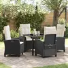 Image de vidaXL Ensemble de salle à manger pour jardin 5 pcs Noir polyrotin