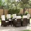 Image de vidaXL Ensemble de salle à manger pour jardin 7 pcs Marron polyrotin