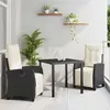 Image de vidaXL Ensemble de 2 Chaises de Jardin Inclinables Noir