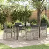 Image de vidaXL Ensemble de salle à manger pour jardin 5 pcs Gris clair