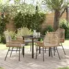 Image de vidaXL Ensemble de salle à manger pour jardin 5 pcs Marron polyrotin