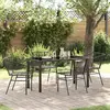 Image de vidaXL Ensemble de salle à manger pour jardin 5 pcs Noir polyrotin
