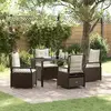 Image de vidaXL Ensemble de salle à manger pour jardin 5 pcs Marron polyrotin