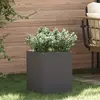 Image de vidaXL Cache-pot de jardin Noir 32 x 32 x 40 cm Acier laminé à froid